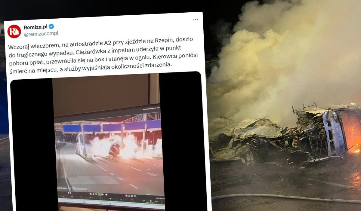 A2 otoyolunda trajik kaza kameralar bir kamyonun bilet makinesine carptigini kaydetti 6664