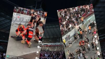 Bilekli rapci konseri da kaos soylenen banderolar sok ediyor 3878