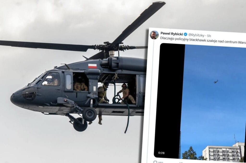 bir kara sahin varsova daki gokdelenlerin uzerinden uctu polis acikliyor 6655