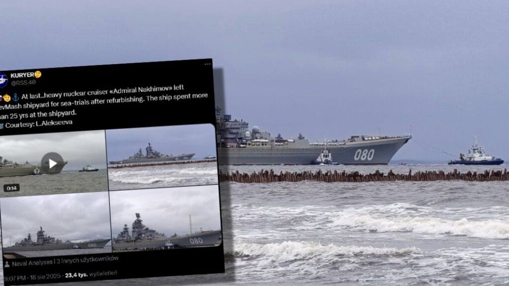 ceyrek asirlik bir aradan ve tersaneden sonra amiral nakhimov on denemeler icin disari cikti simdilik cok duragan 6895