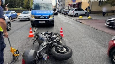 Mokotow da bir motosiklet surucusu ile bir binek arac carpisti 7039