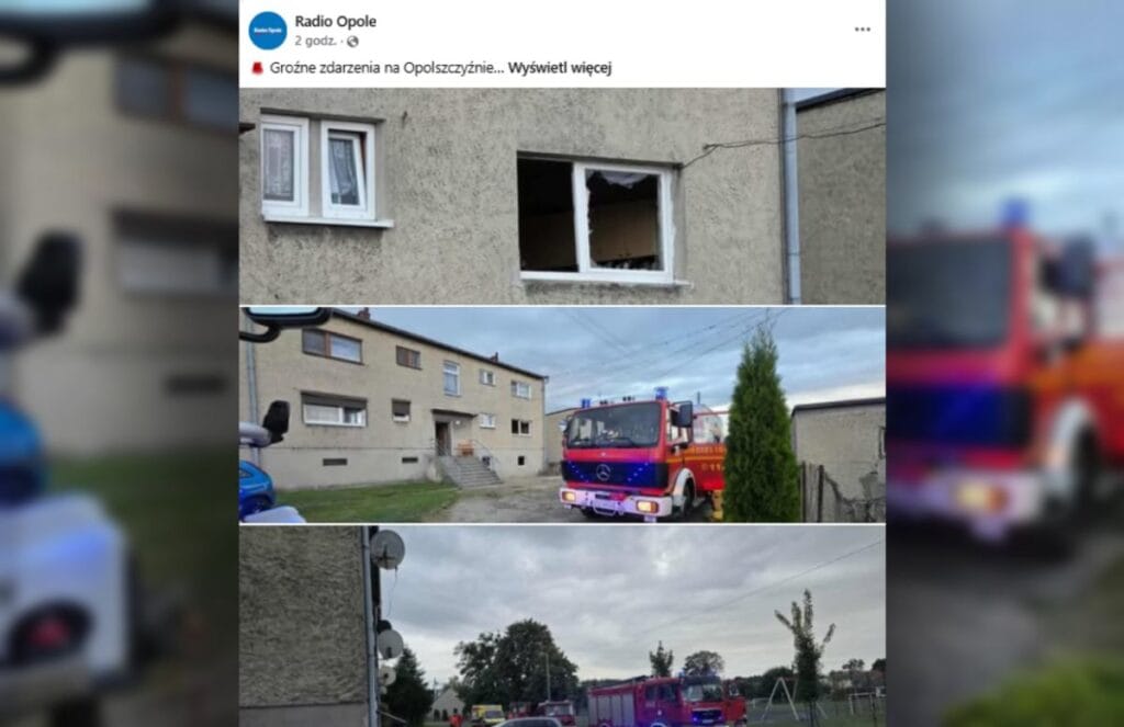 opole bolgesi cok aileli bir evde gaz patlamasi patlamanin siddetiyle pencereler disari firladi yaralilar var 6565