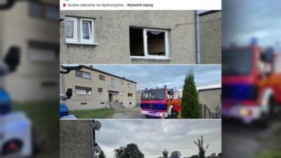 Opole bolgesi cok aileli bir evde gaz patlamasi patlamanin siddetiyle pencereler disari firladi yaralilar var 6565