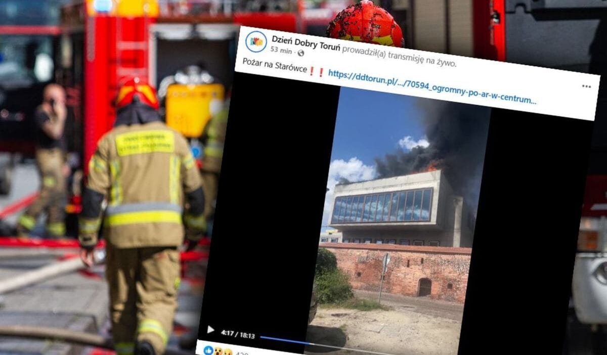 Torun un merkezinde buyuk yangin yeni itfaiye binasi yaniyor 6304