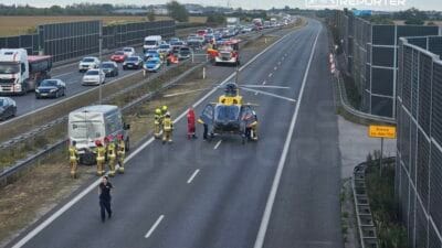 A2 otoyolunda kaza bir motosikletli otobuse carpti lpr helikopteri mudahale etti 10800