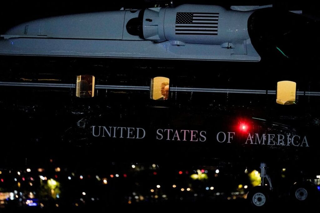 beyaz saray yakinlarinda tehlikeli olay trump in helikopterine lazer tuttugu iddia edildi 12784