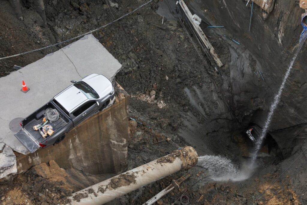 i slek bir caddenin ortasinda buyuk bir obruk 50 metre derinlikte bu belanin sonu degil 12844