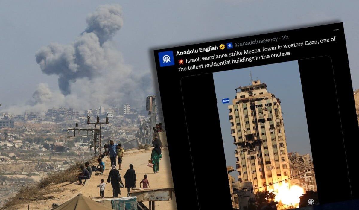 I srail mekke kulesi ne saldirdi devasa bina birkac dakika icinde coktu 13724