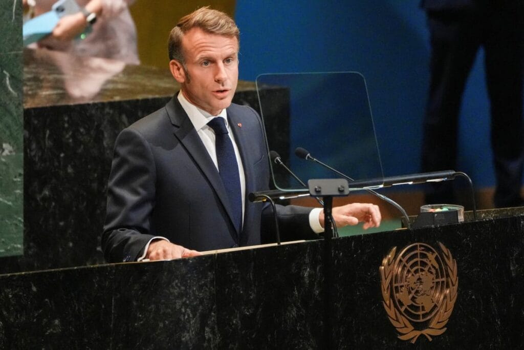 macron un cesur konusmasi fransa filistin i tanidi 12589