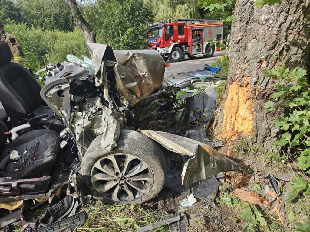 olsztyn yakinlarindaki yerel bir yolda trajik bir kaza kurbanlardan biri 3 aylik bir bebek 11784