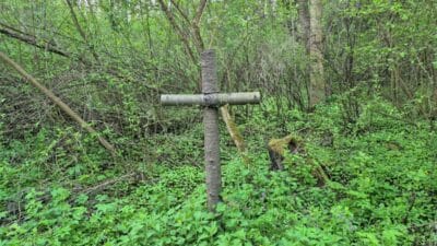 Puzniki volhynian katliaminin kurbanlari icin cenaze torenleri bu koyun yerinde orman var 9428
