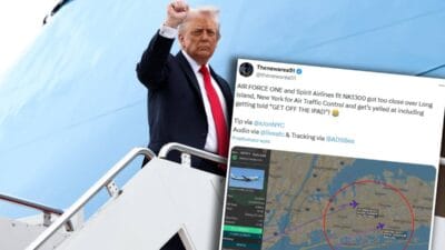 Trump bir ziyaret icin i ngiltere ye ucuyordu havada bir olay oldu her sey kaydedildi 11721