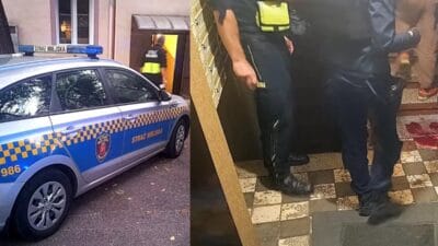 Varşova'da dramatik müdahale. Ortağını bıçaklamak üzereydi. Daha sonra evin önünde uyuyakaldı. 2 Varsova da dramatik mudahale ortagini bicaklamak uzereydi daha sonra evin onunde uyuyakaldi 12961