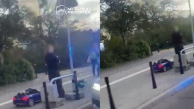 Varsova elektrikli arabadaki dort yasindaki bir cocuk yasli bir vatandasla carpisti kadin hastaneye kaldirildi 11673