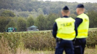 Warminsko mazurskie tanimlanamayan hava cismi uzerine askeri polis 14150