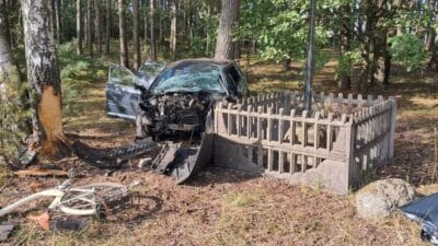 19 yasindaki genc arabanin kontrolunu kaybetti ve takla atti bir kadinin tuttugu bisiklete ve bir agaca carpti 14616