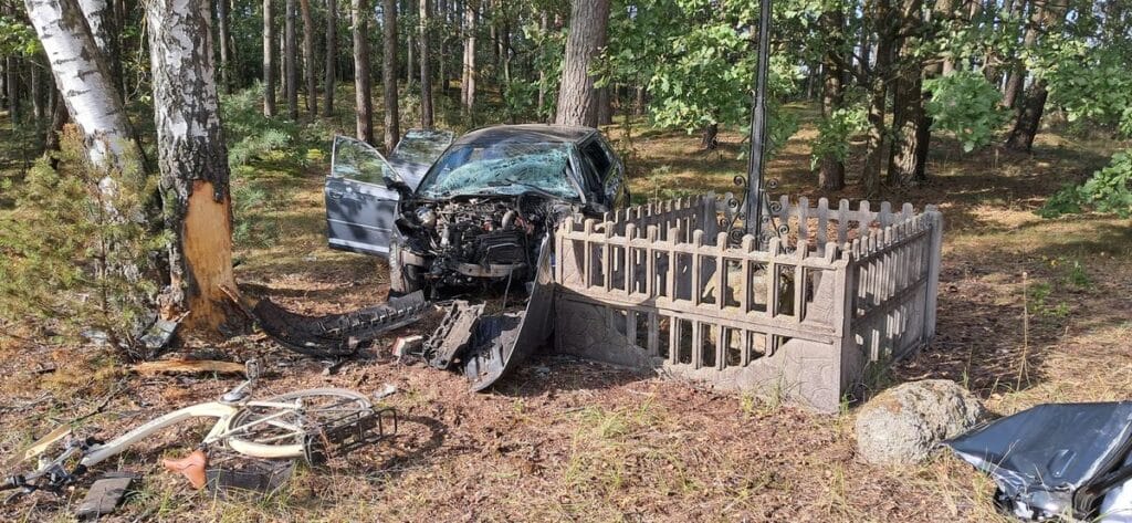 19 yasindaki genc arabanin kontrolunu kaybetti ve takla atti bir kadinin tuttugu bisiklete ve bir agaca carpti 14616