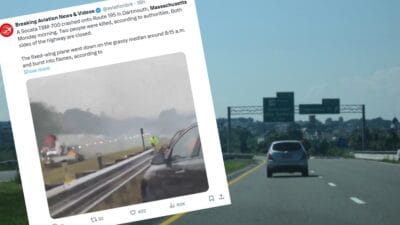 Abd ucak massachusetts te islek bir otoyola dustu evli bir cift oldu 16907