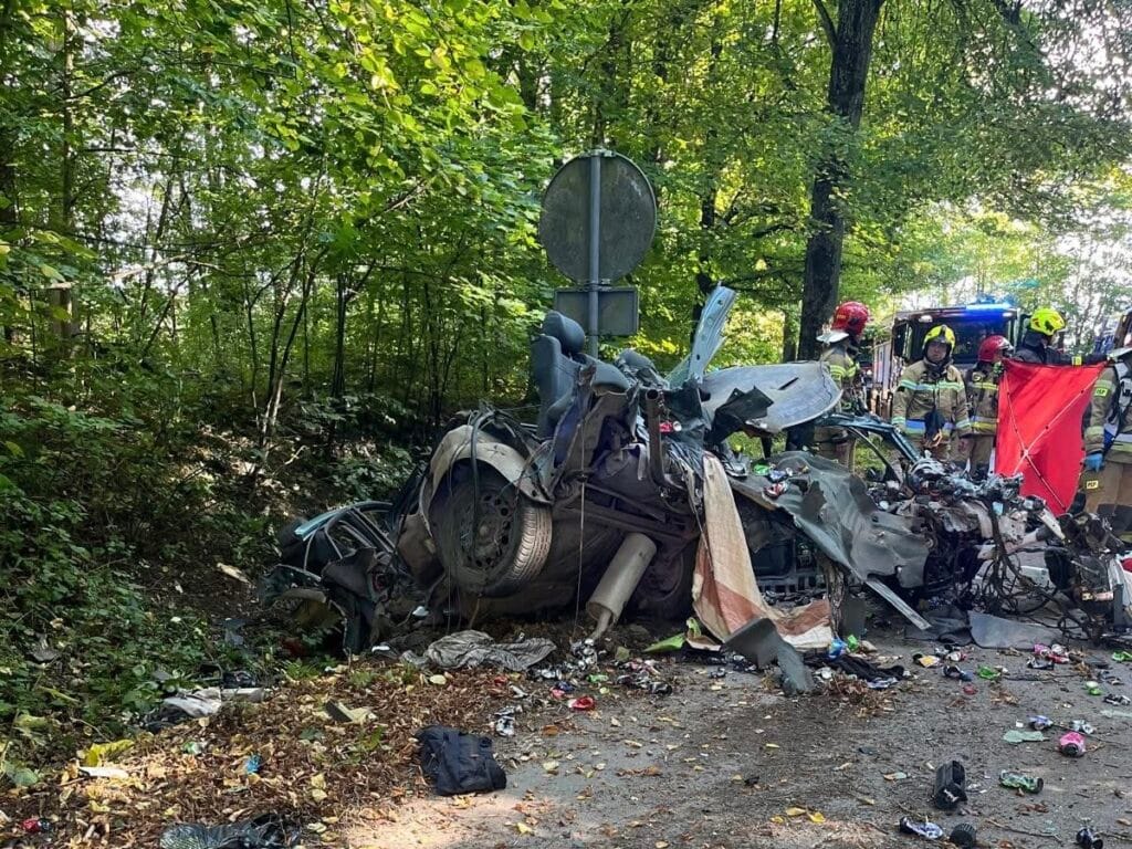 arac agaca carptiktan sonra birkac parcaya ayrildi surucu olay yerinde hayatini kaybetti 14832