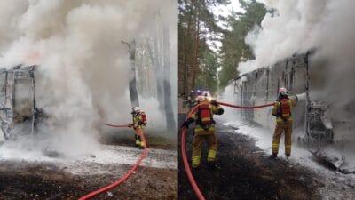 Buyuk polonya da dehset anlari anaokulu ogrencilerini tasiyan otobus alevler icinde kaldi 14357