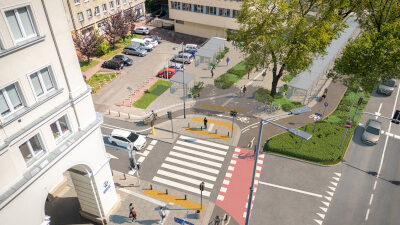 John paul ii caddesi nde yeni bisiklet yolu ve uc meydan 20158