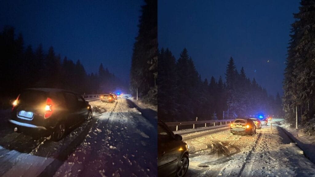 kis havasi polonya nin bir bolgesinde trafigi felc etti polis insanlara lastikleri hatirlatiyor 19404