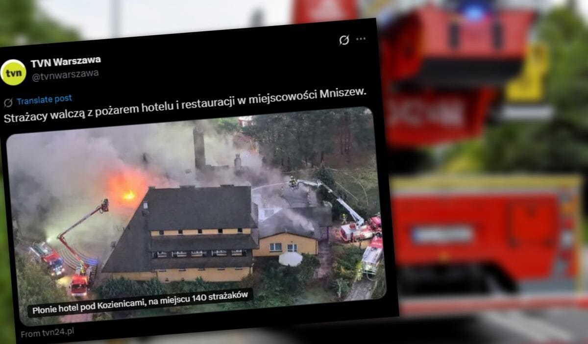 Mazovia bolgesinde buyuk bir otel yangini 100 den fazla itfaiyeci is basinda 17336