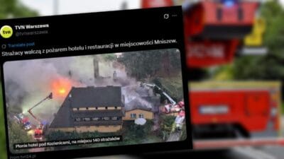 Mazovia bolgesinde buyuk bir otel yangini 100 den fazla itfaiyeci is basinda 17336