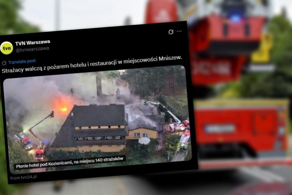 mazovia da buyuk bir otel yangini yuzden fazla itfaiyeci is basinda 17330