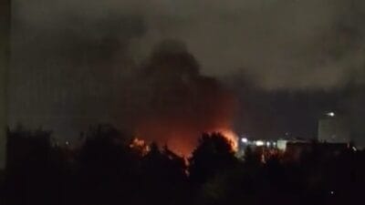 Mokotow daki arazide bir cardakta yangin 16661