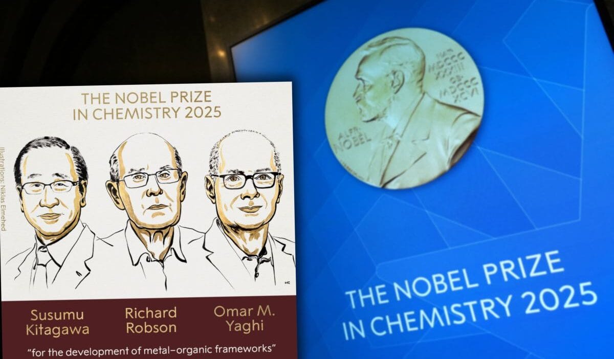 Nobel kimya odulu 2025 verildi yeni bir molekuler mimari turu gelistirdigi icin 15771