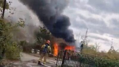 Targ wek te terk edilmis istasyon binasinda yangin 19677