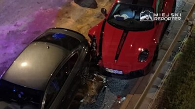 Wał miedzeszyński'de genç bir sürücünün çarptığı 700. 000 zlotilik spor porsche 5 Wa miedzeszy ski de genc bir surucunun carptigi 700 000 zlotilik spor porsche 18510