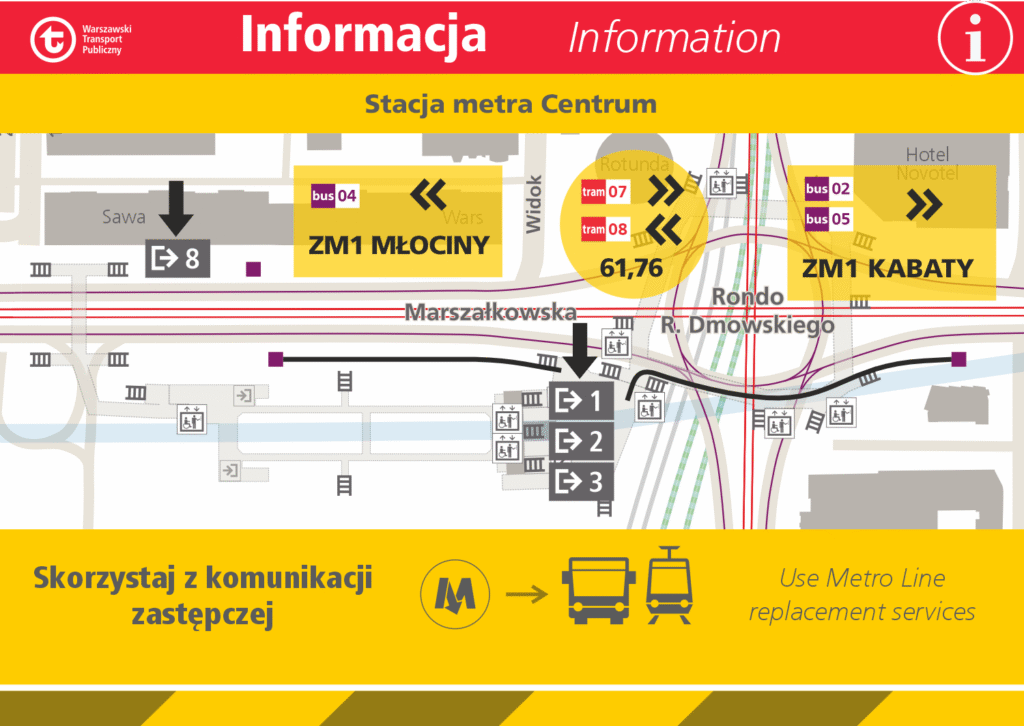 A13 mapka metro centrum 13 16 listopada