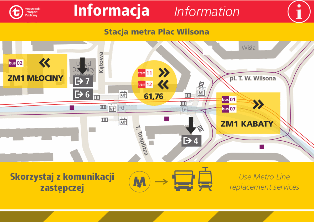 A18 mapka metro plac willsona 13 16 listopada