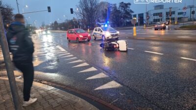 Goc aw da kirmizi isikta gecme ve bir scooter ile carpisma 22188