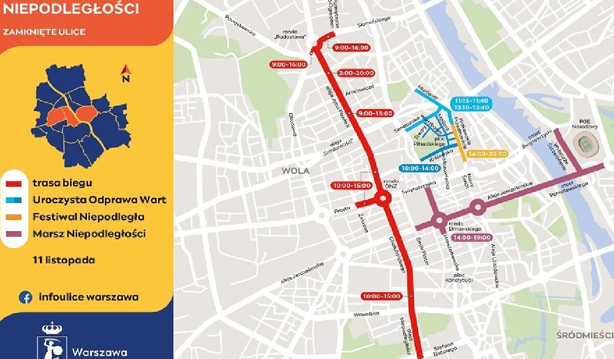 Trafikte 11 kasim gunu ciddi sikintilar yasanacaktir varsova daki suruculer bolgeden uzak durmalidir 22353