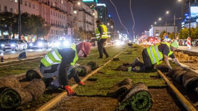 Varsova da yil sonuna kadar 50 km lik tramvay yolu bitki ortusuyle kaplanmis olacak 21775