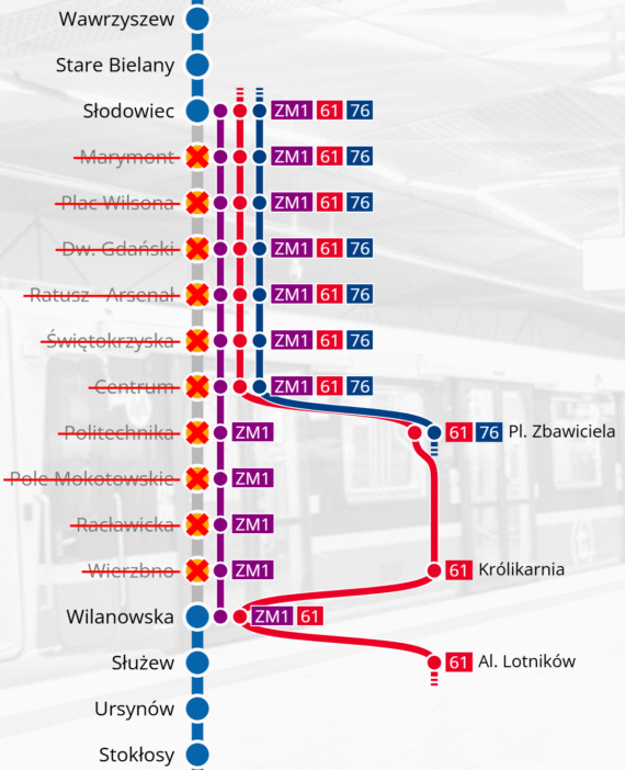 Varsova sakinlerini zor gunler bekliyor raylar uzerinde biriken calismalar 10 metro istasyonu ve merkez tren i stasyonu kapali 22722