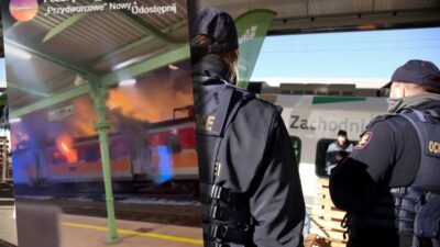Bir yolcu treni aniden alev aldi nowy s cz da yangin dramatik goruntuler gosterdiler 27849