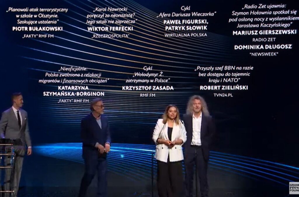 holownia ve kaczy ski arasindaki gece bulusmasini ortaya cikardiklari icin mariusz gierszewski ve dominika d ugosz a buyuk basin 29918