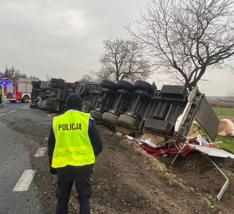 Kamyonun surucusu kontrolu kaybetti arac yan yatarak devrildi 27283