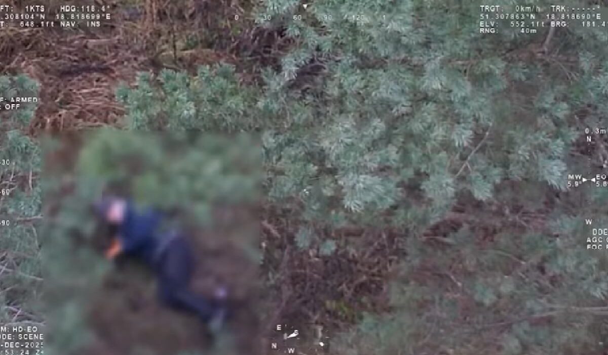 Krzetle de bir orman ve bir helikopterin karistigi dramatik bir eylem polis bir video gosterdi 28657