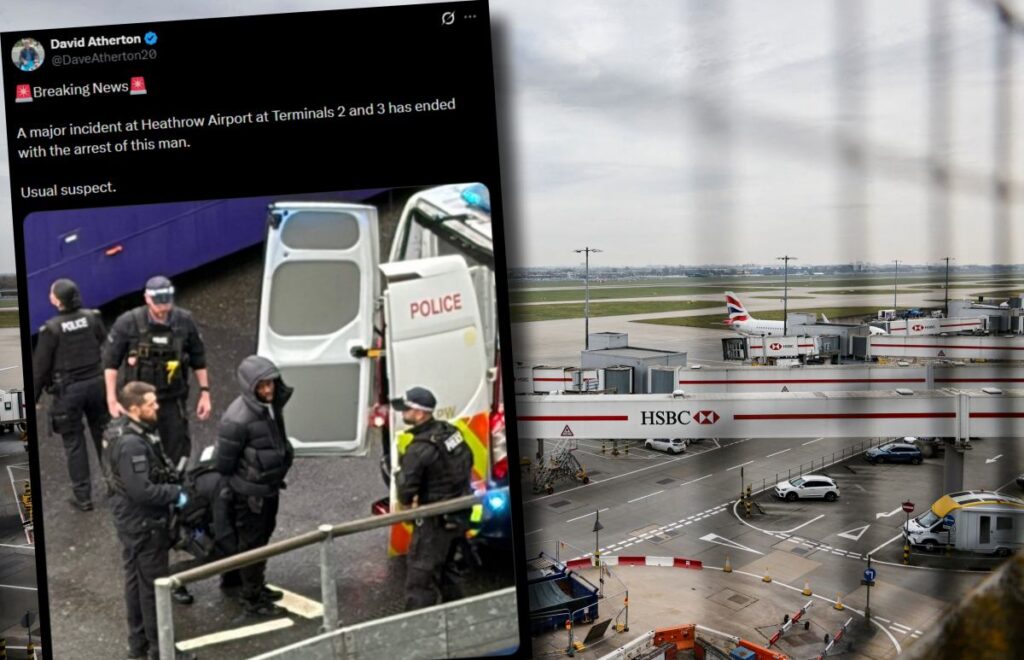 londra havaalani olayi polis bir adami tutukladi 28218