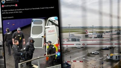 Londra havaalani olayi polis bir adami tutukladi 28218