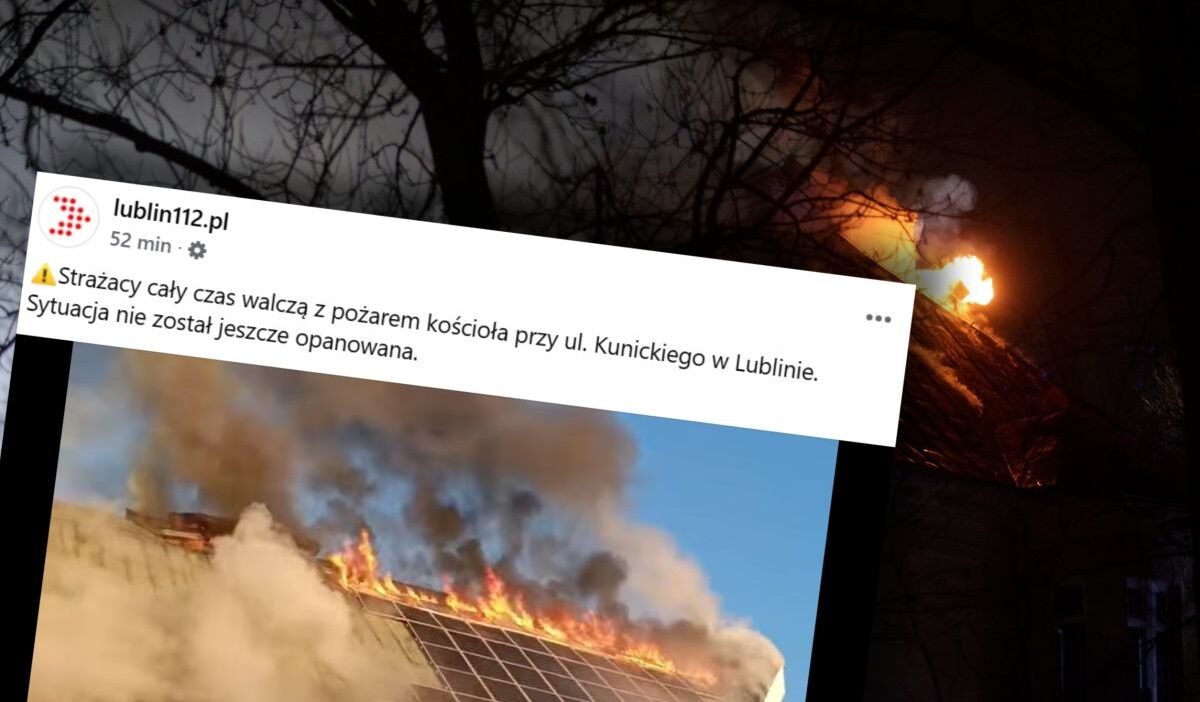 Lublin de bir kilisede yangin on dokuz itfaiye ekibi yanginla mucadele ediyor 32323