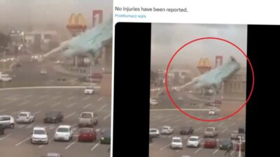 Ozgurluk heykeli nin bir kopyasi otoparkta coktu guclu firtinanin sebebi goruntuler var 30317