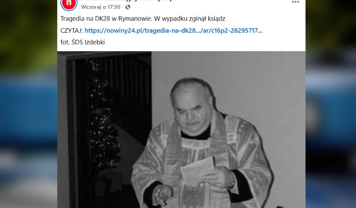 Podkarpacie bolgesinde trajik bir kaza bir rahip oldu cemaat din adamina veda etti 32292