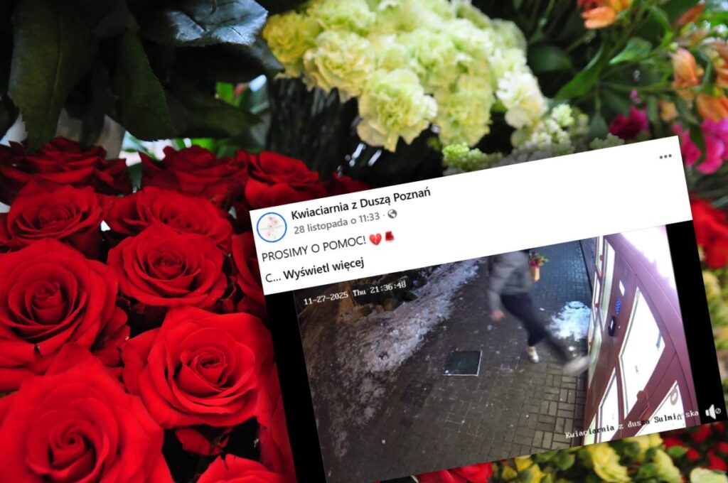 poznan daki bir cicekciden sok edici goruntuler polis iki kisiyi gozaltina aldi bunlarin kim olduguna inanmak zor 26802