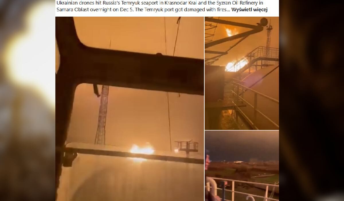 Rusya'da bir dizi saldırı. Dronlar bir limanı ve bir rafineriyi vurdu. Yakıt depoları yanıyor. 1 Rusya da bir dizi saldiri dronlar bir limani ve bir rafineriyi vurdu yakit depolari yaniyor 27823